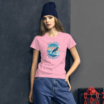 Women's Powder Whale Shirt (Circle Logo)